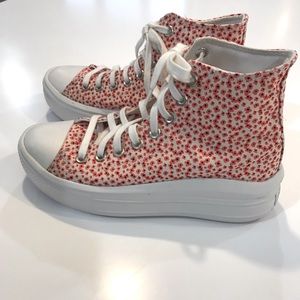 Converse high top platform size 8